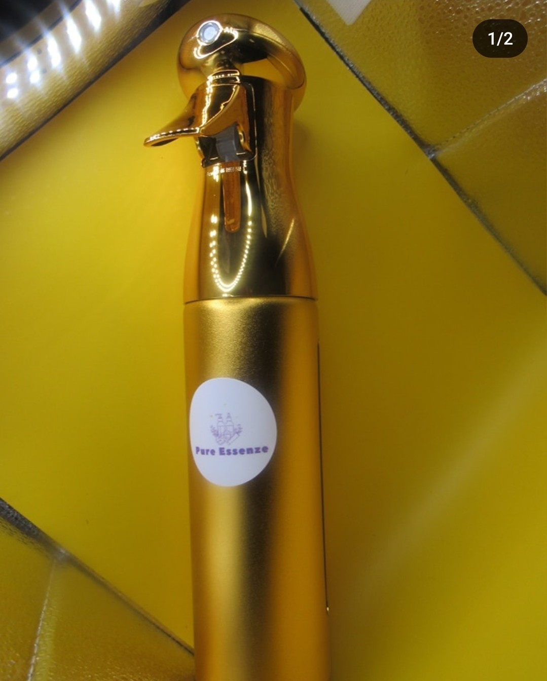 Fine Mist Spray Bottle Gold