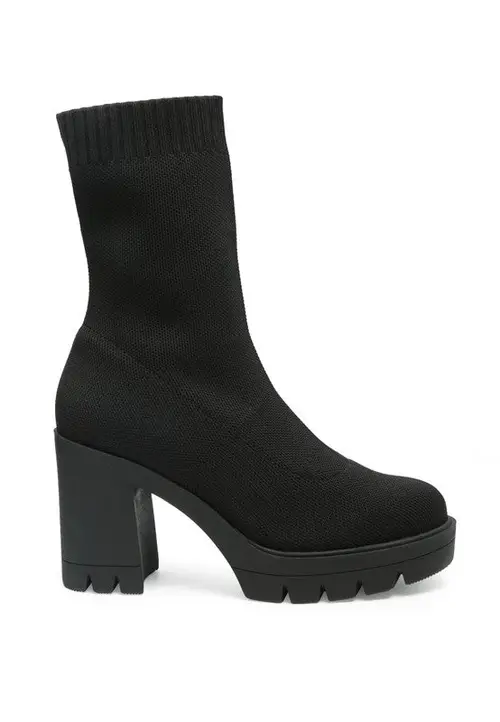 zinnia knitted block heeled boots