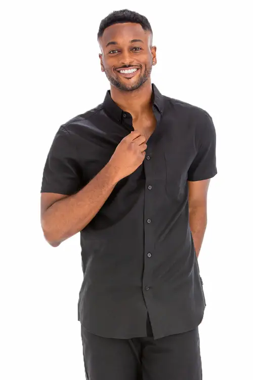signature short sleeve button down shirt m3514