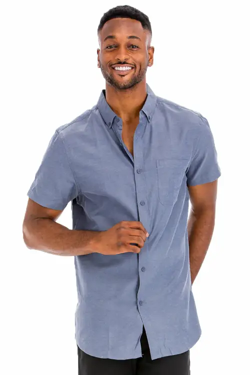 signature short sleeve button down shirt