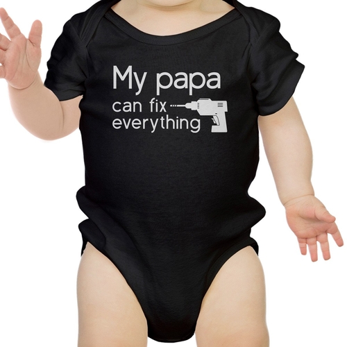 my papa fix black cute baby onesie unique fathers