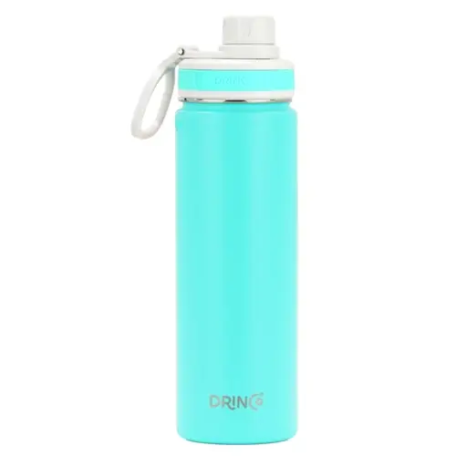 drinco® 22oz stainless steel sport water bottle teal