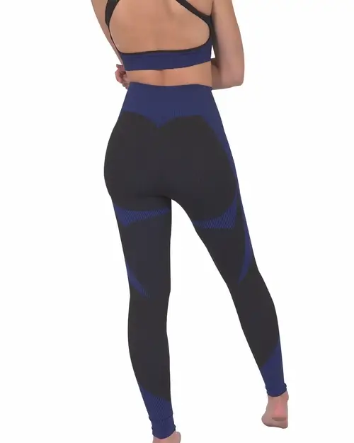 trois seamless legging black with navy