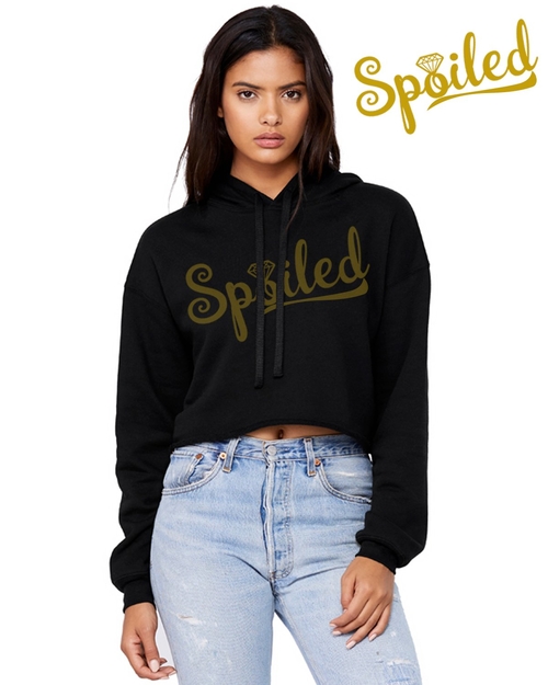 spoiled crop top hoodie
