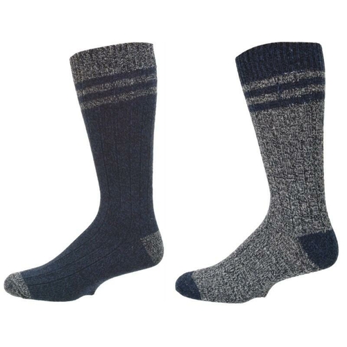 wool blended crew marled men 2 pair pack outdoor hiking socks