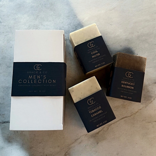 men's collection tobacco caramel premium coconut milk soap