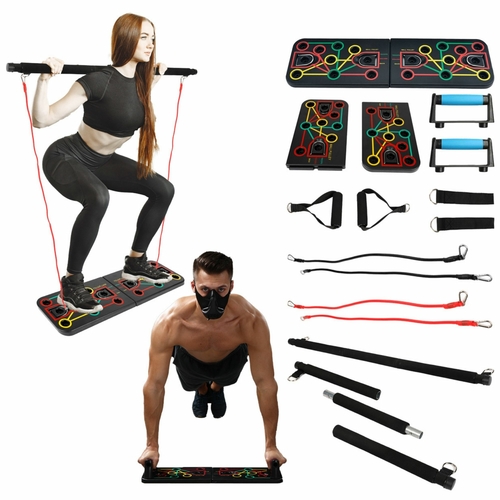 9 in 1 push up rack board system fitness workout train gym exercise