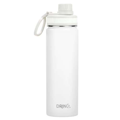 drinco® 22oz stainless steel sport water bottle artic white